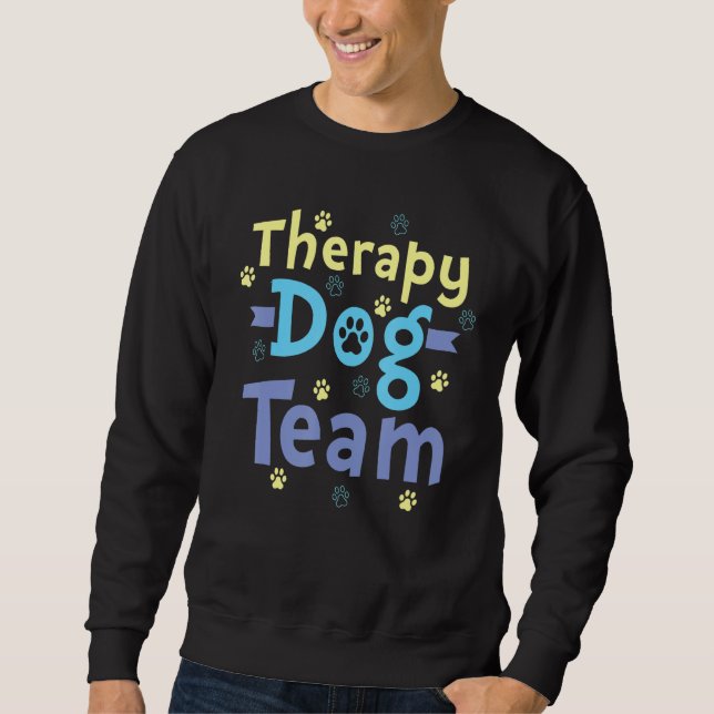 Therapy Dog Design - Therapy Dog Team_1 Lång Ärmad Tröja (Framsida)