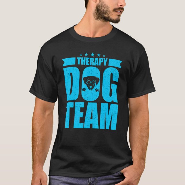 Therapy Dog Design - Therapy Dog Team T Shirt (Framsida)