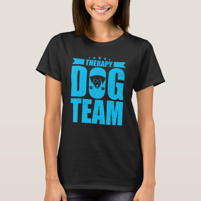 Therapy Hund design - Therapy Hund Team T Shirt (Framsida)