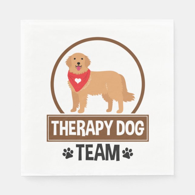 Therapy Hund Team Pappersservett (Framsidan)