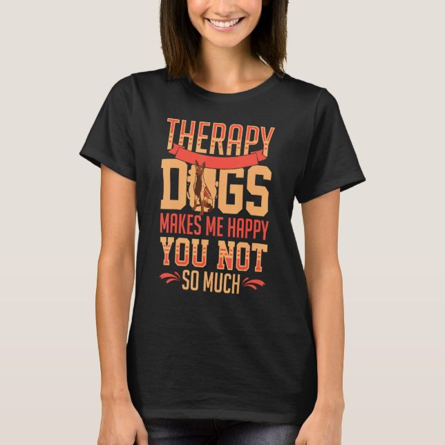 Therapy Hund Training Service Hundar Assistance Pe T Shirt (Framsida)