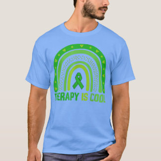 Therapy Is Cool Mental Health Awareness Rainbow Gr T Shirt