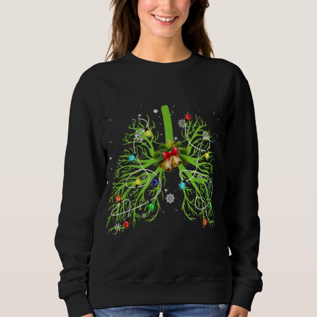 Therapy Lung Julgran Ljus Ornament Julafton T Shirt (Framsida)