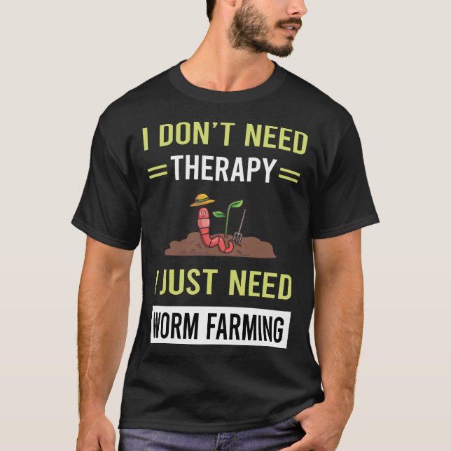Therapy Mask Farmer Vermikompostering T Shirt (Framsida)