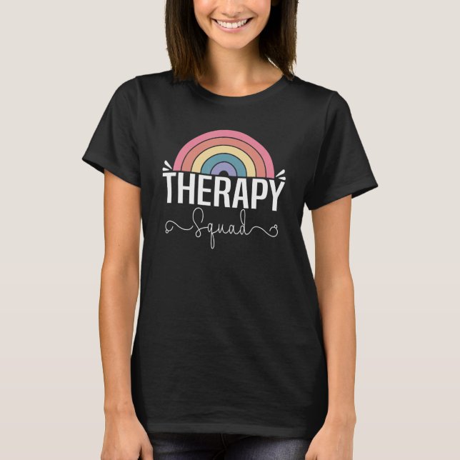 Therapy Squad  Therapist Teacher Physical Therapis T Shirt (Framsida)