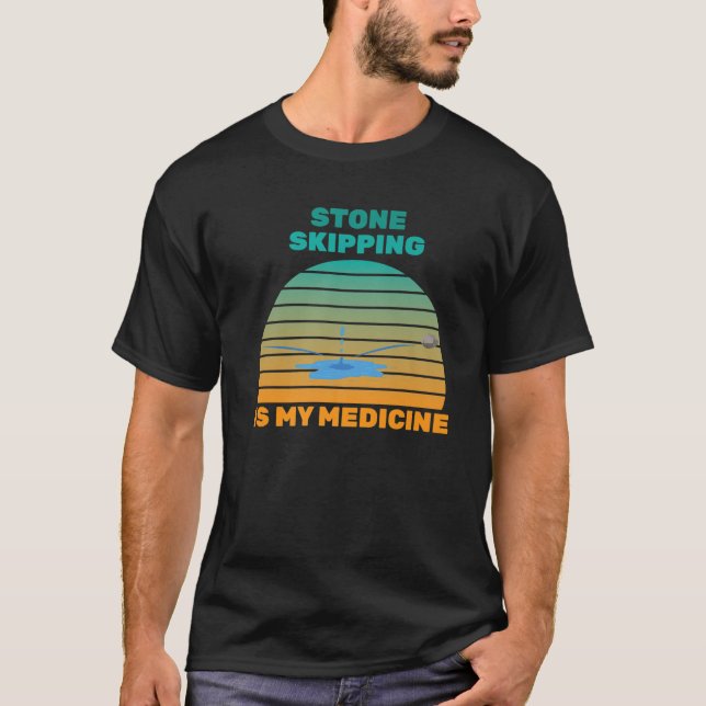Therapy - Stone Skipping Is My Medicine - Hobby - T Shirt (Framsida)