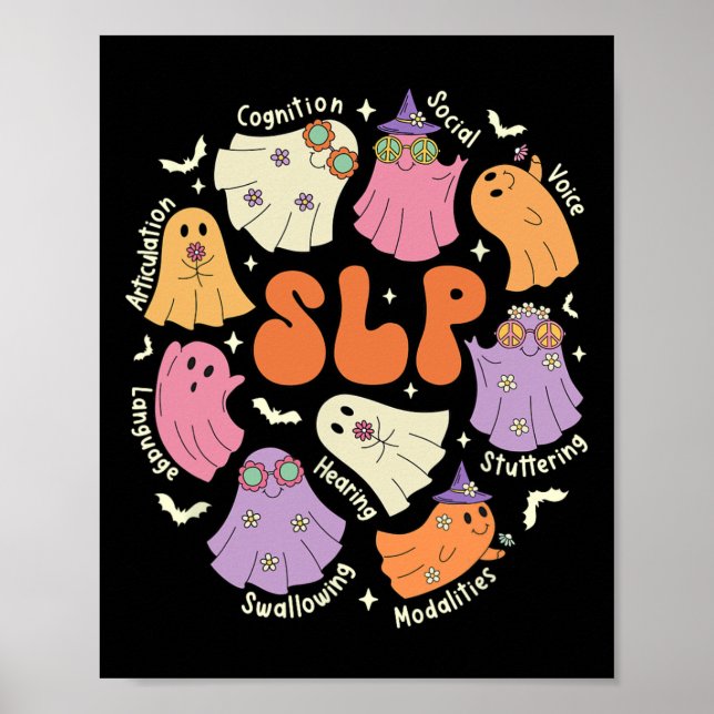 Therapy Tal språkpatolog Halloween Poster (Framsidan)