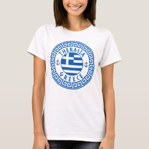 Therasia, Greece Flagga Women's T-Shirt