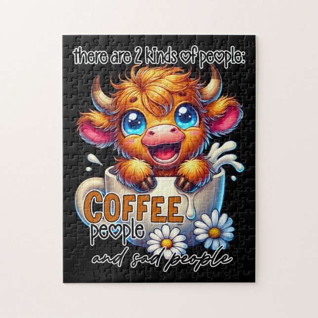 There Are 2 Kinds of People Coffee People and Sad  Pussel (Vertikal)