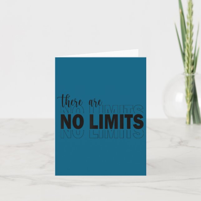 There Are No Limits Mindset Motivation Black  Kort (Framsida)