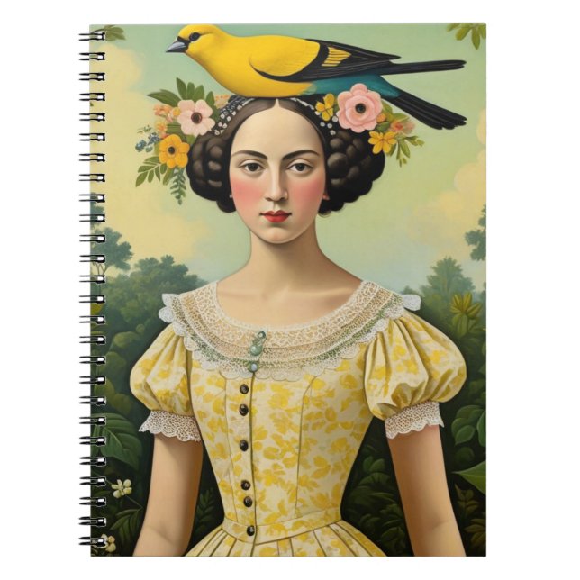 There is a bird on my head | Notebook Journal Anteckningsbok (Framsidan)