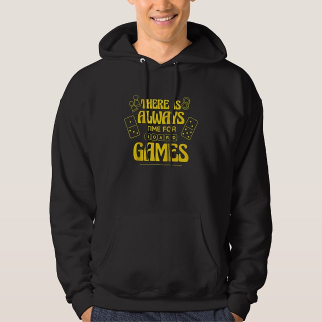 There is Always Time For Board Games Raglan Baseba Hoodie (Framsida)