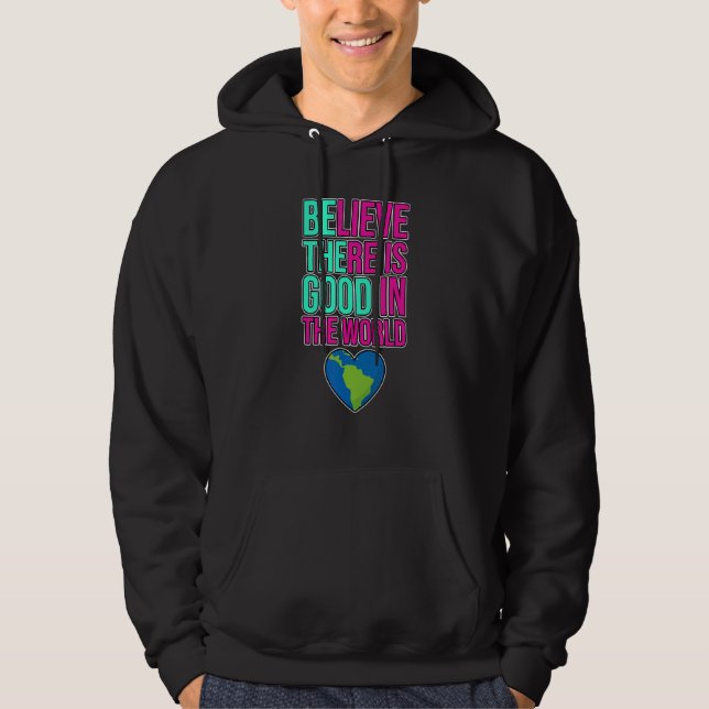 There Is Good In World Orange Ribbon Unity Kindnes Hoodie (Framsida)