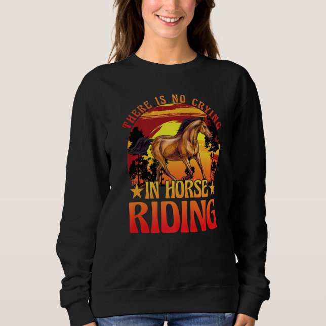 There is no crying in horse riding Horse Premium T Shirt (Framsida)