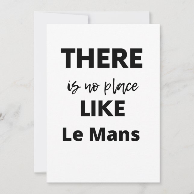 there is no place like Le Mans Tack Kort (Framsida)