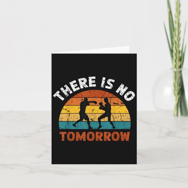 There Is No Tomorrow, Boxing Motivation,retro Boxi Kort (Framsida)