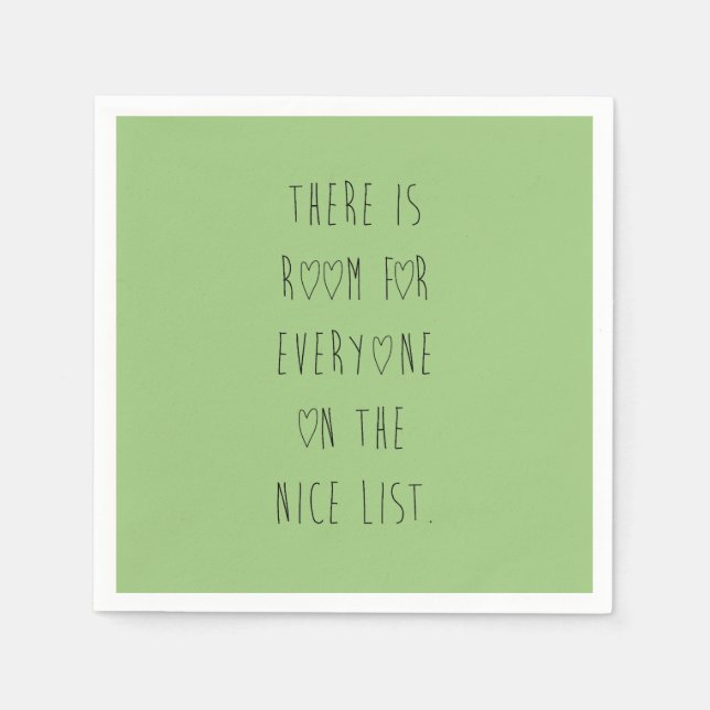 There is room for everyone on the nice list pappersservett (Framsidan)