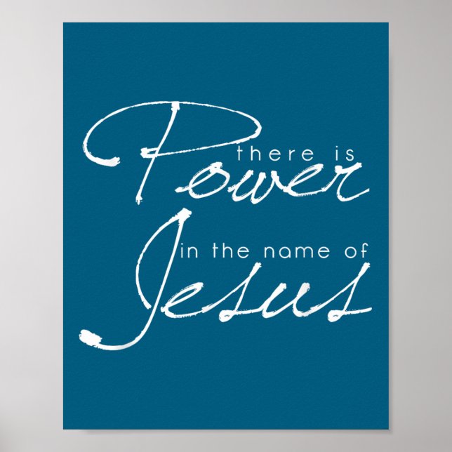 There Is Wer In The Name Of Jesus Christian  Poster (Framsidan)