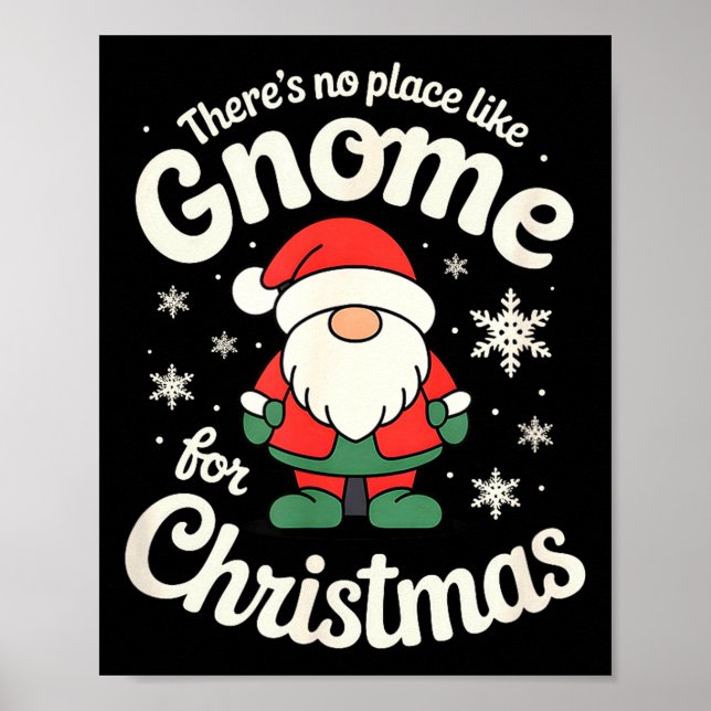 There’s No Place Like Gnome For Christmas - Funny  Poster (Framsidan)