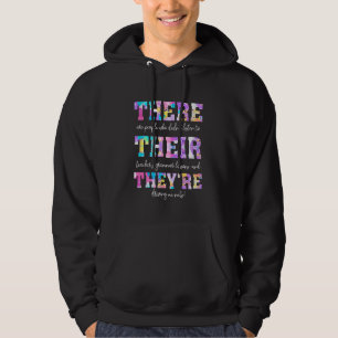 There Their They're engelsk grammatiklärarens cita Hoodie