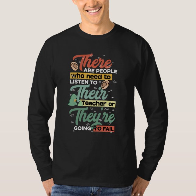There Their They're English Grammar Teacher Pun T Shirt (Framsida)