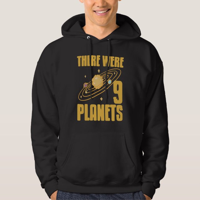 There Were 9 Planets Retro  Pluto Never Forget Pre Hoodie (Framsida)