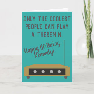 Theremin Musikinstrument Födelsedagsgratulationer  Kort