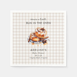 There's a Little Bun in the Oven Baby Shower Pappersservett