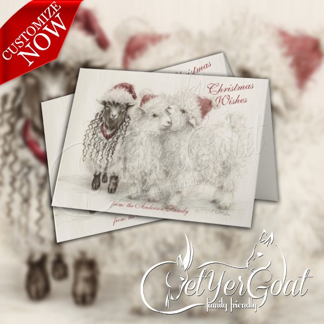There's Always One - Angora Christmas Goats  Kort (Skapare uppladdad)
