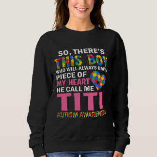There's This Boy He Calls Me Titi Autism Puzzle Mo T Shirt