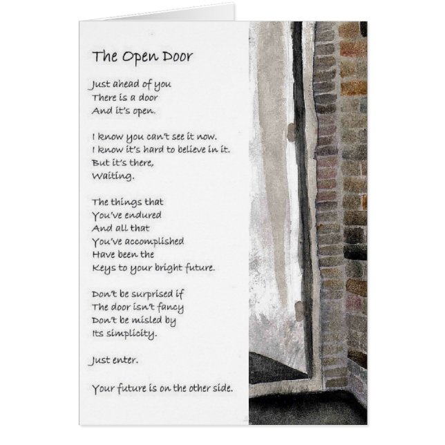 Theresa Hartman "the Open Door" Hälsningskort (Framsidan)