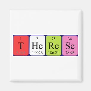 Therese Periodisk magnet bord namn
