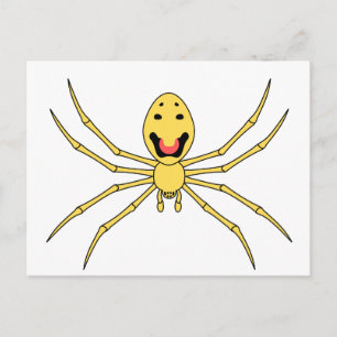 Theridion grallator AKA Lycklig Ansikte Spider Vykort