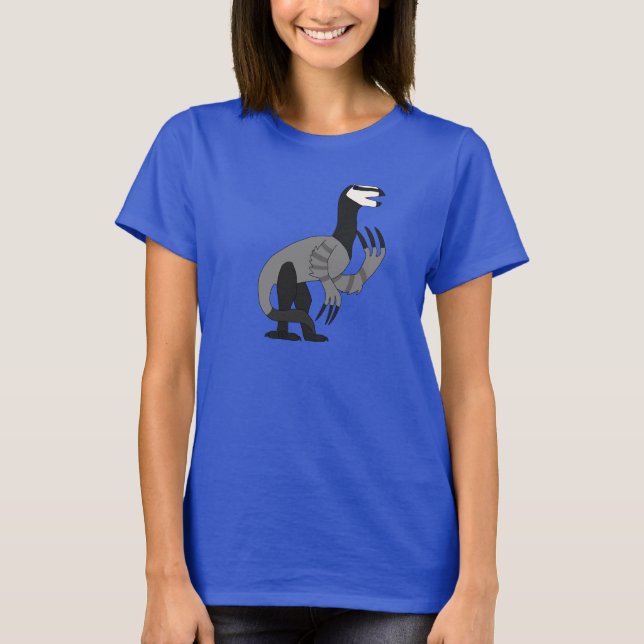 Therizinosaurus Dino Konst Vuxen  T Shirt (Framsida)