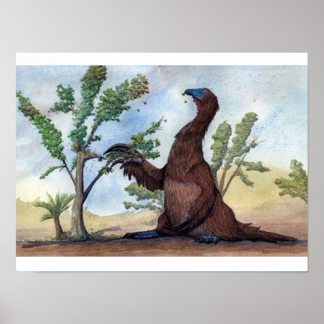 Therizinosaurus Skriv ut Poster (Framsidan)