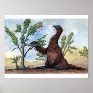 Therizinosaurustryck Poster