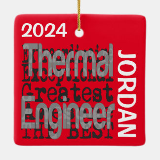 Thermal Ingenjör Extraordinaire ANPASSNINGSBAR Julgransprydnad Keramik