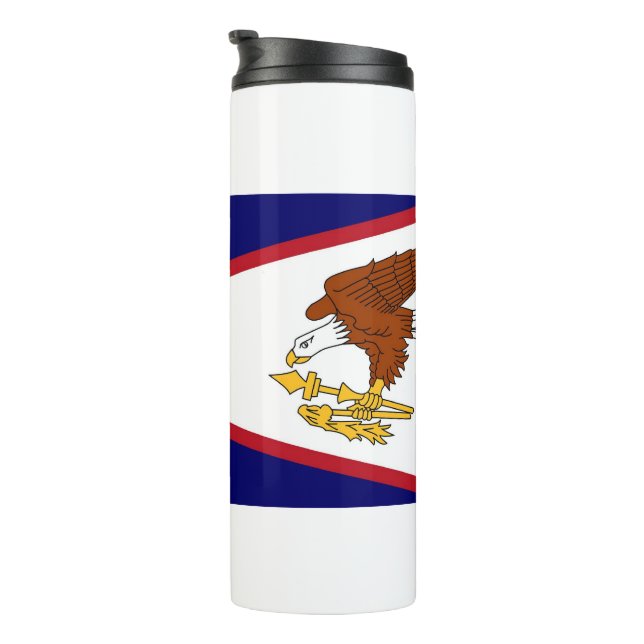 Thermal Tumbler med flagga av American Samoa, USA (Roterad höger)