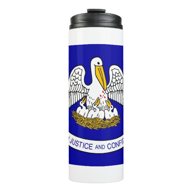 Thermal Tumbler med flagga av Louisiana, USA (Framsida)