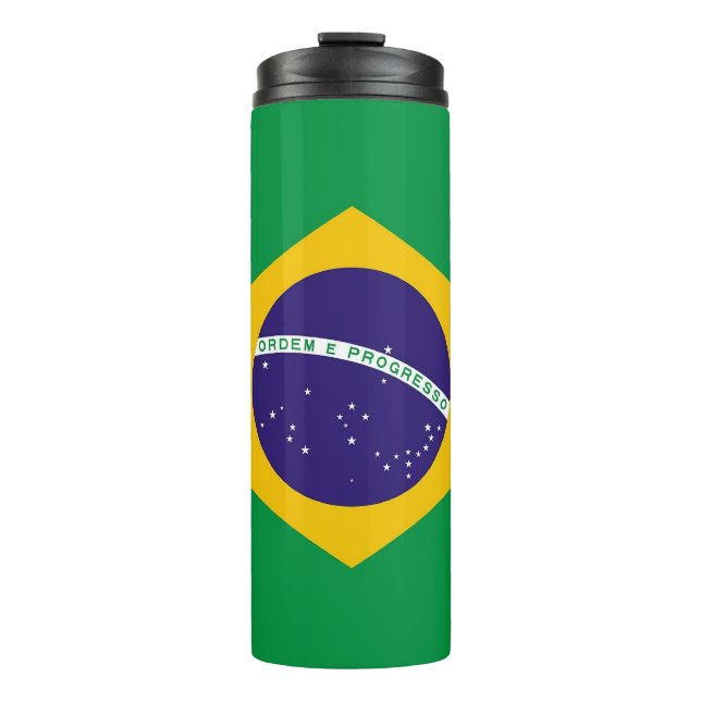 Thermal Tumbler med flagga från Brasilien (Framsida)