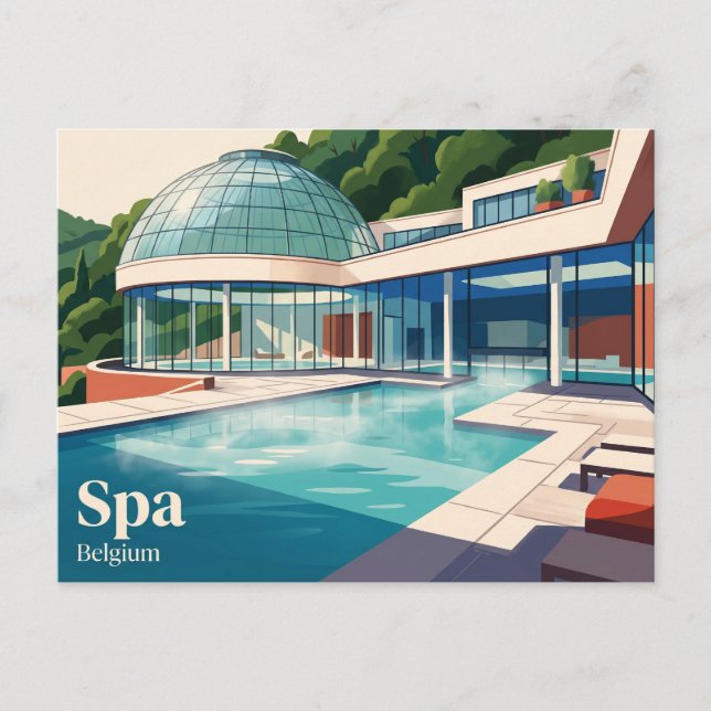 Thermes de Spa Belgien Vykort (Framsida)