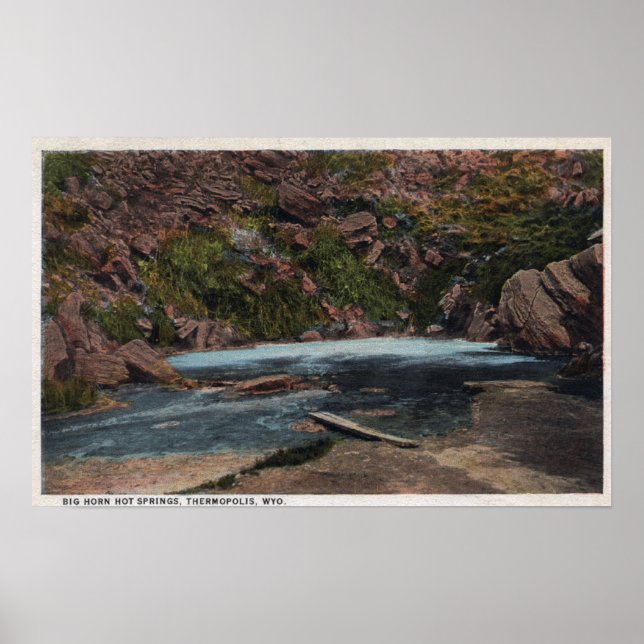 Thermopolis, WY - Big Horn Hett Vår View Poster (Framsidan)