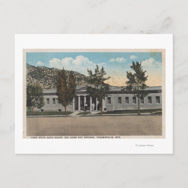 Thermopolis, WY - View Big Horn Bath House Vykort (Framsida)