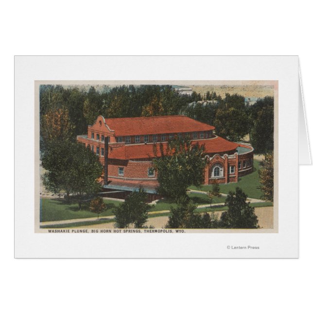 Thermopolis, WY - View of Washakie Plunge Hälsningskort (Framsidan Horizontal)