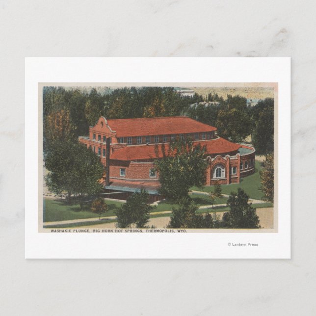 Thermopolis, WY - View of Washakie Plunge Vykort (Framsida)