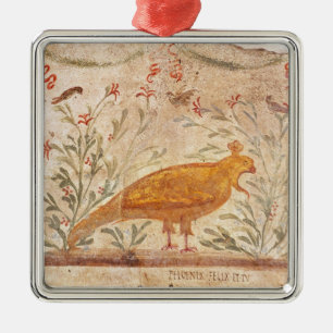 thermopolium som visar phoenix och inskrift julgransprydnad metall