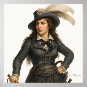 Theroigne de Mericourt - Franska revolutionen Tryc Poster