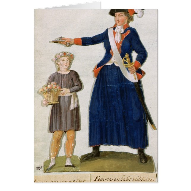 Theroigne de Mericourt Hälsningskort (Framsidan)