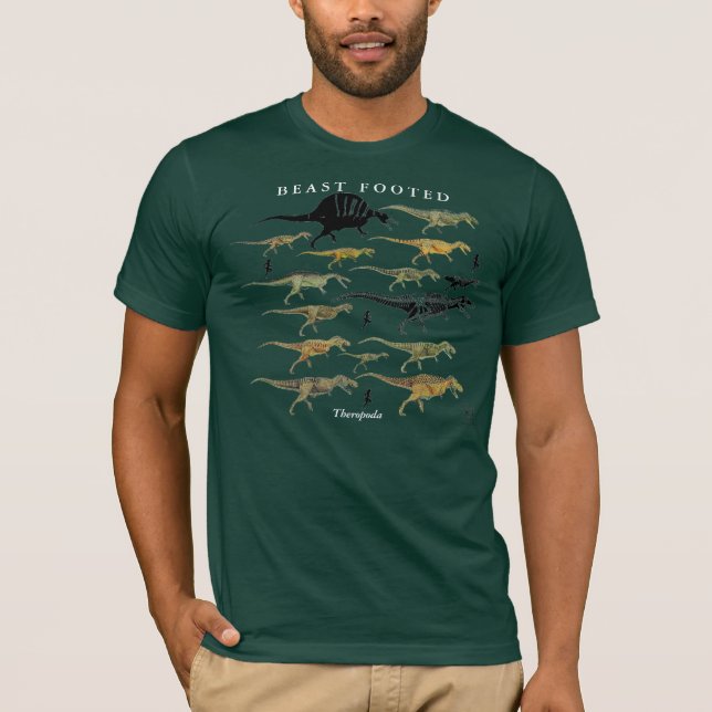 Theropoda Dinosaurskjorta Gregory S. Paul T Shirt (Framsida)