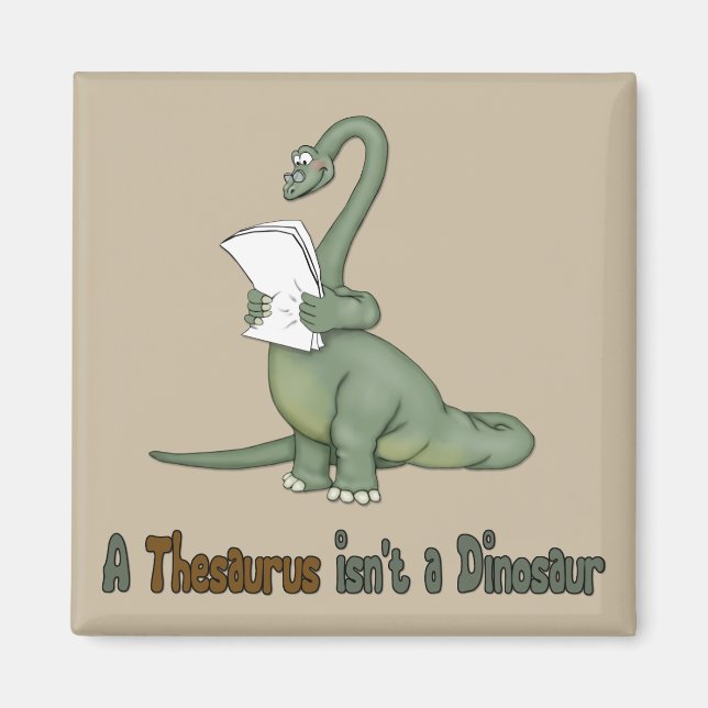 Thesaurus Dinosaur Magnet (Framsidan)